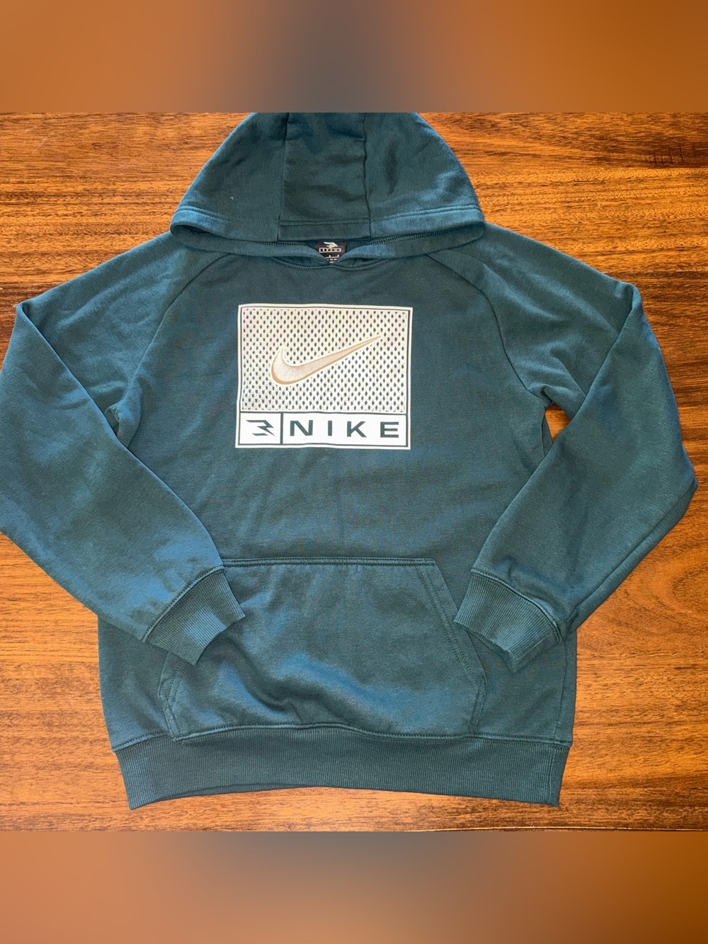 Kid’s Nike Teal Crewneck Hoodie with Front Logo Size L 12/13
